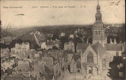 Cote d'Emeraude 1907. Dinan - Vue prise du Square Postcard