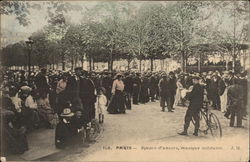 Square d'Anvers Avec la Musique Militaire, Paris Postcard