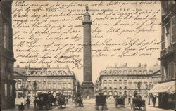 La Place et La Colonne Vendome Postcard