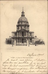 Paris, Le Dome de l'Hotel des Invalides Postcard