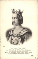 Charlotte de Savoie Royalty Postcard Postcard