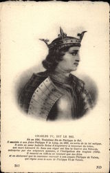 Charles IV, dit Le Bel Royalty Postcard Postcard