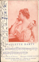Paulette Darty - French Singer Postcard