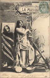 Les Arts - La Musique Music Postcard Postcard