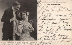 Mlle. Myle d'Argylle et M. Armand Bour Dans "Infidèle" Theatre Postcard Postcard