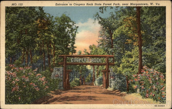 Entrance to Coopers Rock State Forest Park Morgantown West Virginia
