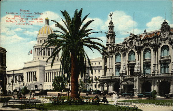 Central Capitol Building and Gallego's Club Havana Cuba