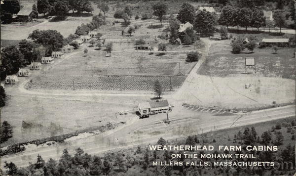 Aerial View of Weatherhead Farm Cabins on the Mohawk Trail Millers Falls Massachusetts