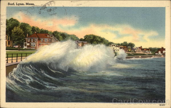 Surf along Lynn Shore Drive Massachusetts