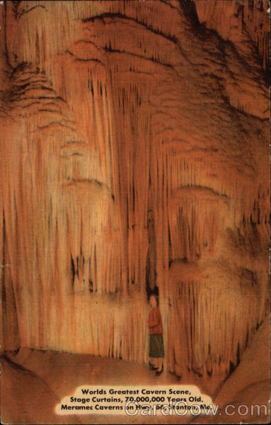 World's Greatest Cavern Scene, Meramec Caverns Stanton Missouri