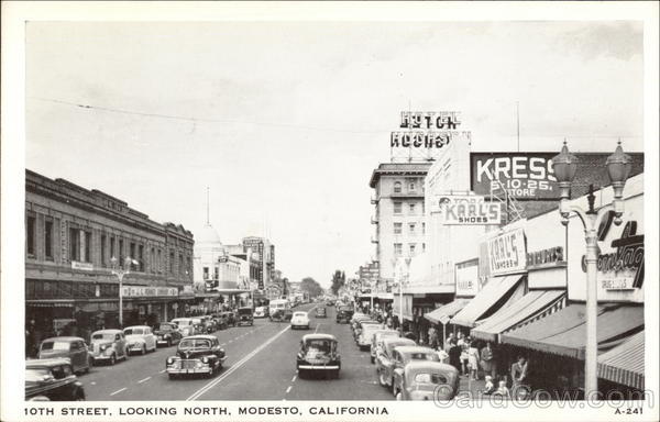 10th Street, looking north Modesto California