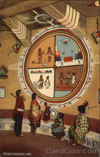 Painting in Indian Watchtower, Desert View Grand Canyon National Park Arizona