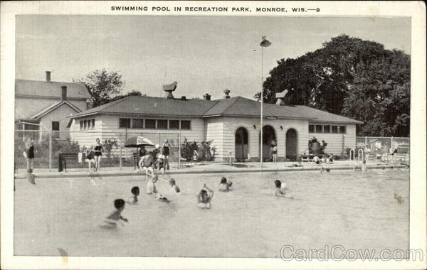 Swimming Pool in Recreation Park Monroe Wisconsin