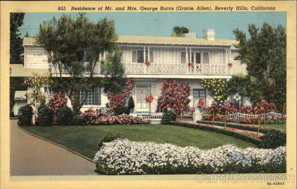 Residence of Mr. and Mrs. George Burns (Gracie Allen) Beverly Hills California