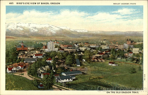 Bird's Eye View of City Baker Oregon