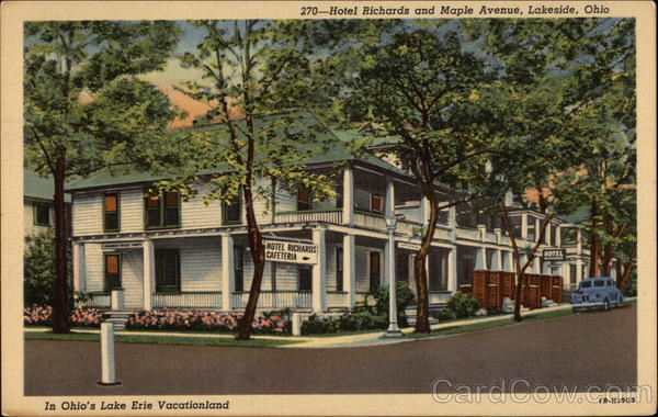 Hotel Richards and Maple Avenue Lakeside Ohio