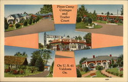 Aldrich's Pines Camp & Trailer Court Valdosta, GA Postcard Postcard