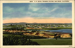 U.S. Naval Training Station Postcard