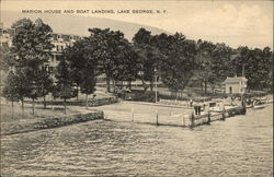 Marion House and Boat Landing Postcard
