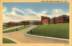 Homer Folks Hospital Oneonta, NY Postcard Postcard