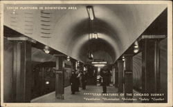 Center Platform in Downtown Area Chicago, IL Postcard Postcard