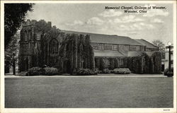 Memorial Chapel, College of Wooster Ohio Postcard Postcard