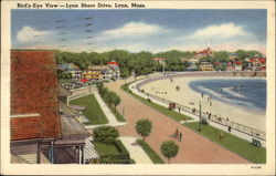 Bird's-Eye View -- Lynn Shore Drive Postcard