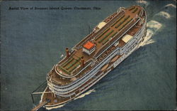 Aerial View of Steamer Island Queen Postcard