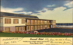 Seawall Motel - "Where Main Street Meets the Pacific" Postcard