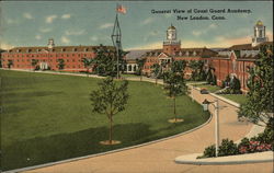 General View of Coast Guard Academy New London, CT Postcard Postcard