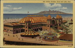 Saltair Pavilion, Great Salt Lake Postcard