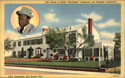 Home of Eddie "Rochester" Anderson, NBC Comedian and Screen Star Los Angeles, CA Postcard Postcard