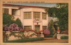 Home of Claudette Colbert, Holmby Hills Postcard