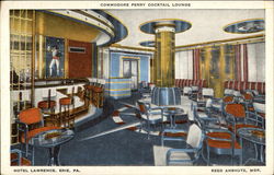 Commodore Perry Cocktail Lounge, Hotel Lawrence Postcard