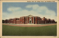 Gregory Hall, College Union and Residence Halls - State Teachers College Postcard