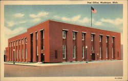 Post Office Muskegon, MI Postcard Postcard