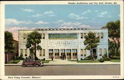 Neosho Auditorium and City Hall Postcard