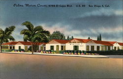 Palms Motor Court Postcard