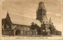 Memorial Hall, Harvard University Cambridge, MA Postcard Postcard