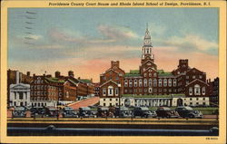 Providence County Court House & Rhode Island School of Design Postcard Postcard