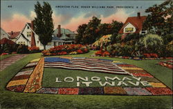 American Flag, Roger Williams Park Postcard