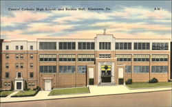 Central Catholic High School and Rockne Hall Postcard