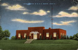 Radio Station W M R N Postcard