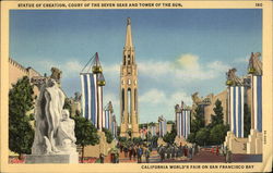 Statue of Creation, Court of the Seven Seas and Tower of the Sun Postcard