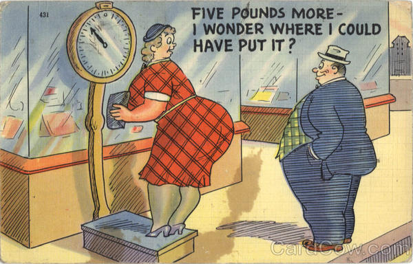 Five pounds more I wonder where I could have put it?