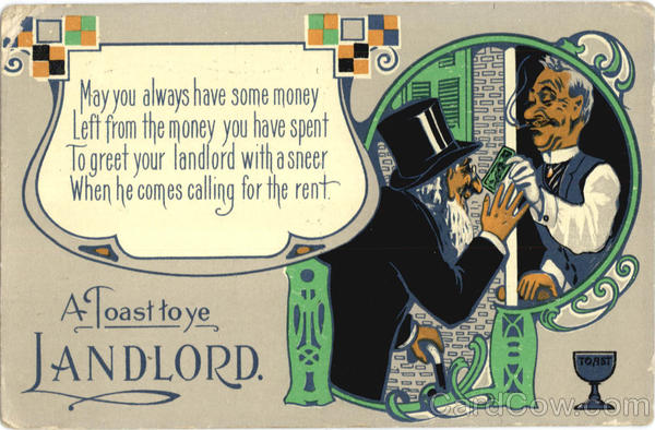 A Toast To ye Landlord Money & Coins