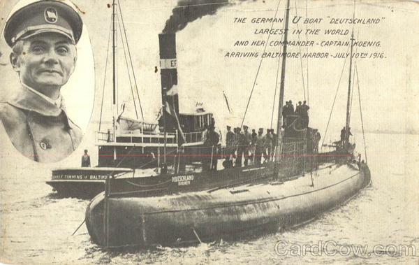 The German WWI U Boat Deutschland Boats, Ships