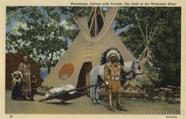 Winnebago Indians with Travois, The Dells of the Wisconsin River