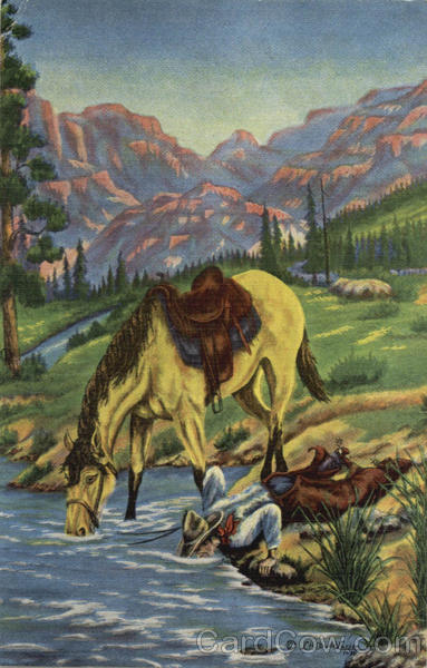 A Drink Of Water Cowboy Western