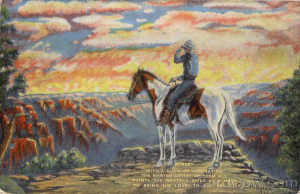 Sunset Cowboy Western